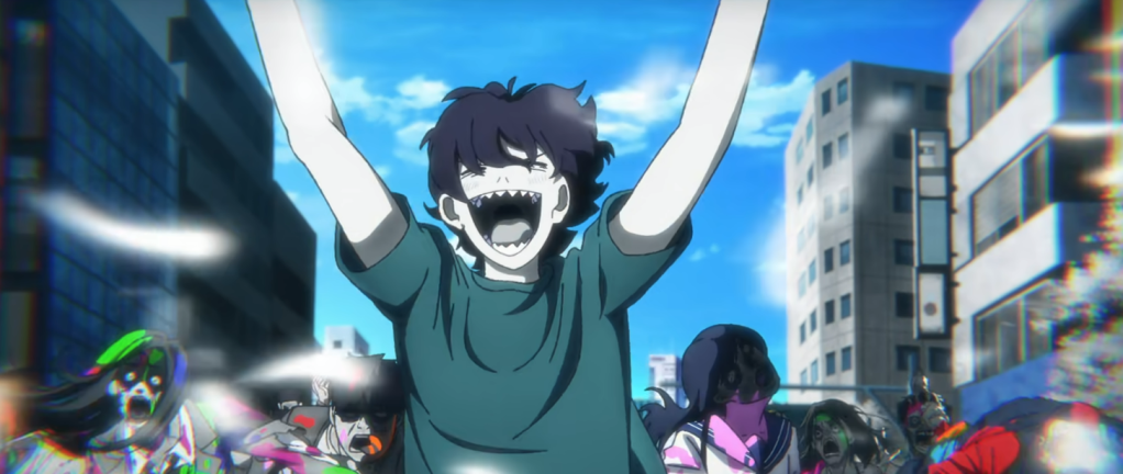 Kanta, feliz y huyendo de los zombis. Zom 100